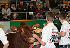Spannung ist auch den Tieren ins Gesicht geschrieben - Tobias Filzer mit MUNTER (V.Gau) von der LFS Bruck
