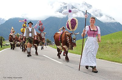 Die Freude über einen gesunden Almsommer kommt bei Sennerin Anja unübersehbar zum Ausdruck!