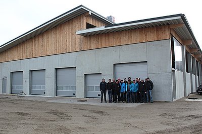 Der neue Handels- und Sortierstall der EZG in Bergheim