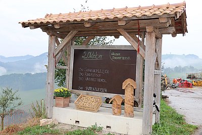 Ansprechende Begrüßung am Losbichlhof in Laussa!