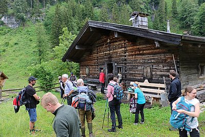 Das erste Ziel des Tages - die Götz-Thällern-Alm