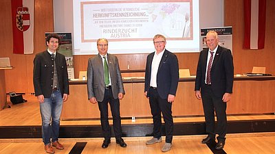 V.l.ZAR-GF Martin Stegfellner, Obmann-Stv. Sebastian Auernig, Obmann Stefan Lindner, Obmann-Stv. Thomas Schweigl.