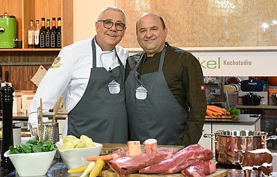 Begnadete Köche unter sich - Ralf Hörger und Sepp Ellgass