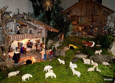 Weihnachtskrippe von Fritz Pilsl im bayrischen Bruckmühl