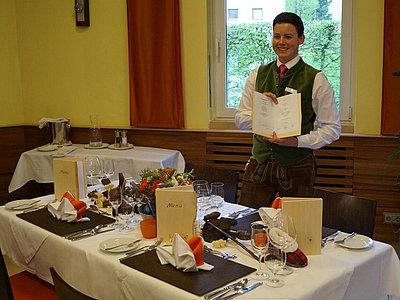 Sehr flott! Der künftige Hotelkaufmann, Christian Foidl vom Areitgut in Piesendorf