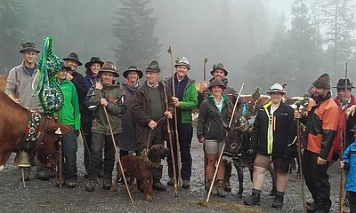 Und natürlich muss auch Hund und Esel geschmückt sein - schließlich ist es Jahr für Jahr ein besonderer Tag für die große Schar an freiwilligen Helfern!