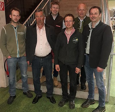 v.l. Obmannstv. Philipp Klaunzer, Josef Mattersberger, T. Edenhauser, Obmann Fabio Steiner, C. Dullnigg u. R. Dödlinger