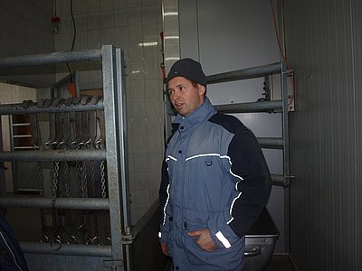 Stephan Körners täglicher Arbeitsplatz - die Metzgerei!