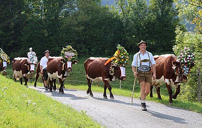 Freude im Gesicht des Oberleinbauern Peter Landmann!