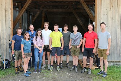 Jung und motiviert für die Zukunft! Josef Berger und ein Teil seiner großen Truppe!