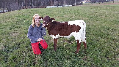Im Herbst 2016 erfüllte sich mit dem 1. Pinzgauerkalb Christinas großer Traum!