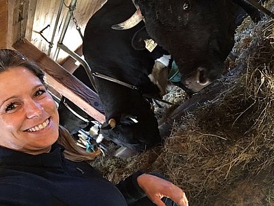 Der Anblick am Unteraschamhof brachte die Deutsche Pinzgauerzüchterin Sara Poensgen ins Schwärmen!